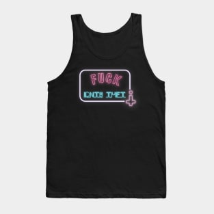 Neon Pink Front&Back Tank Top